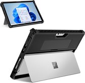 Hoes geschikt voor Microsoft Surface Pro 8 - Inclusief Schouderband - 13 inch - Compatible met Toetsenbord - Zwart