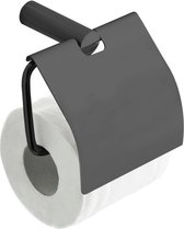 Saqu Lodge WC Rolhouder - 11,9x7,4x12,5 cm - Grijs - Toiletrolhouder - WC Papier Houder
