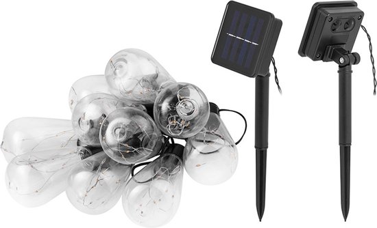 Zonne-aangedreven Fairy Lights 100 LED 10x Solar bollen Solar slinger buitenverlichting voor tuin IP44 5.8m