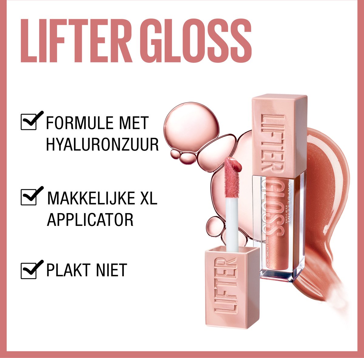 Maybelline New York - Lifter Gloss Lipgloss - 1 Pearl - Transparant - Glanzende Lipgloss - Lippen met een glossy, vollere look - 5,4ml — cadeau in Verzorging - foto 8