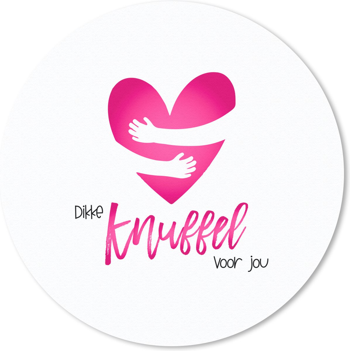 Muismat rond 20x20 cm - Mousepad Sterkte - Quotes - Knuffel - Ronde muismatten