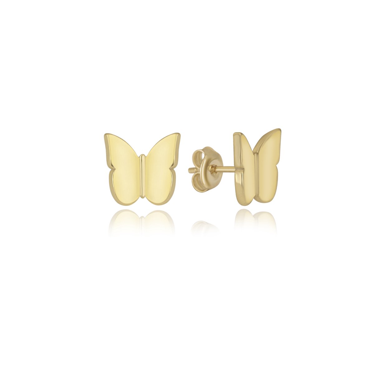 Special butterflies oorknoppen zilver sterling 925 (goldplated)