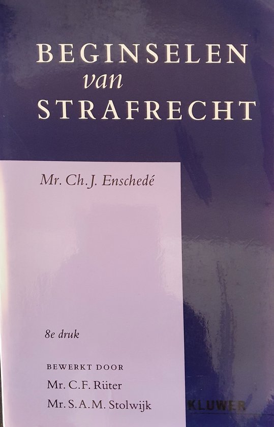 Beginselen van strafrecht - cover