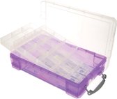 Boîte vraiment utile 4 litres avec 2 séparateurs violet transparent