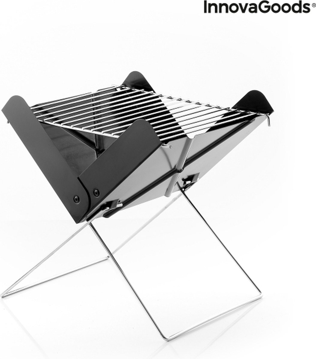 MINI DRAAGBARE OPVOUWBARE HOUTSKOOLBARBECUE FOLDECUE INNOVAGOODS