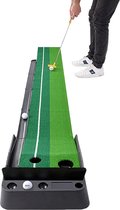 JAXY Golf Putting Mat - Golf Mat - Golfen - Golfmat Putten - Golf Training - Golf Hole - Golf Put - 300 Cm - Zwart