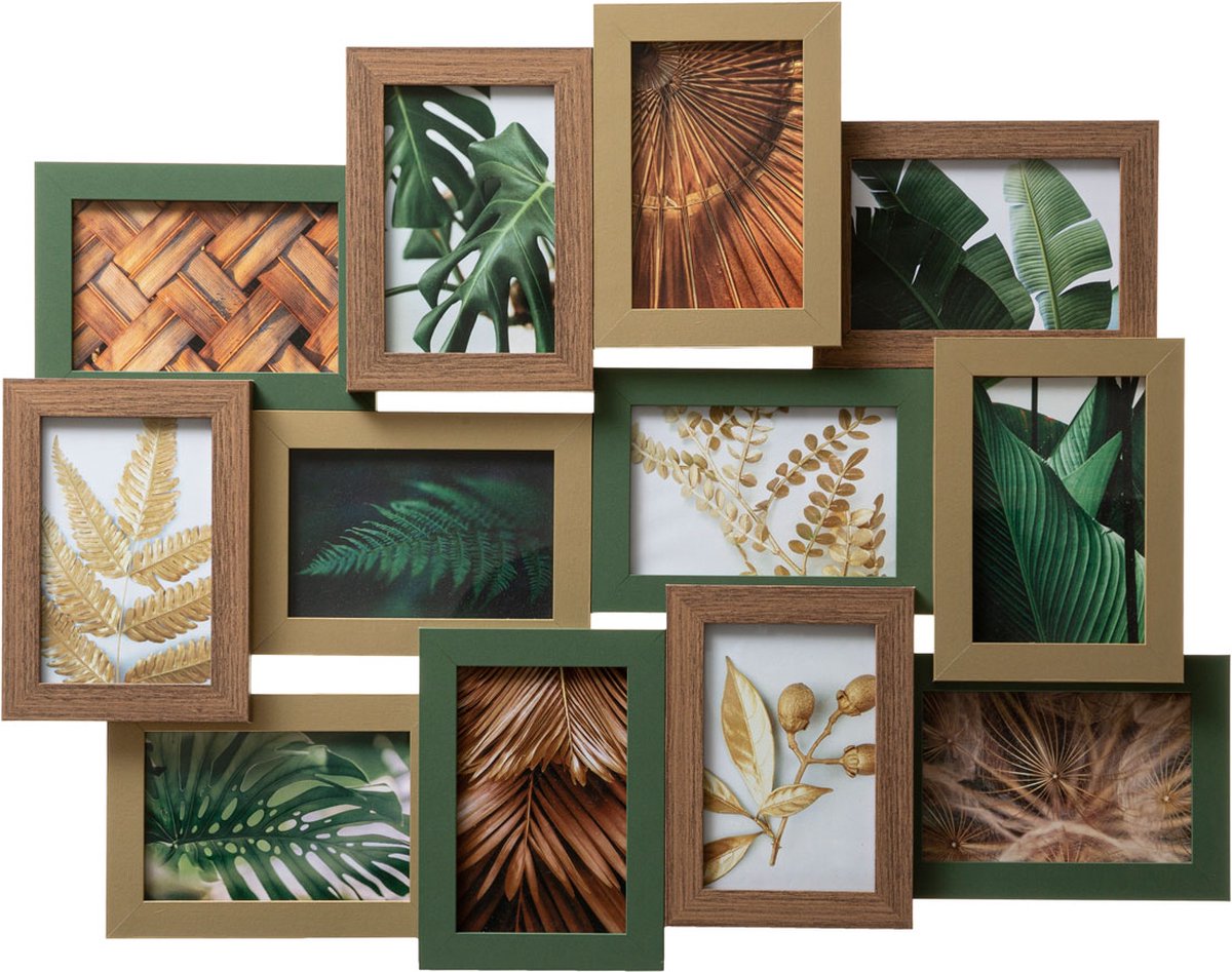 Atmosphera Créateur d'intérieur® Houten fotolijst voor 12 foto's JULIA Multicolore