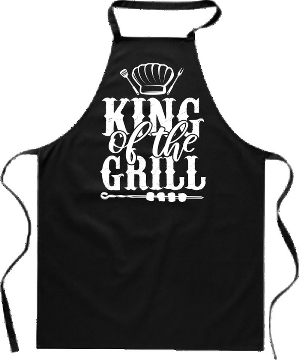 LBM barbecue schort ''King of the Grill'' - keukenschort - one size, zwart