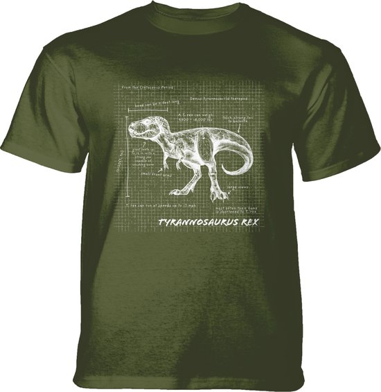T-shirt T-Rex Fact Sheet Green 4XL