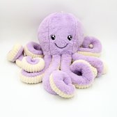 DW4Trading Pluche Knuffel Octopus - Paars - 60 cm