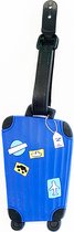 DW4Trading Etiquette de valise - Etiquette de voyage - Etiquette bagage - Valise - Bleu