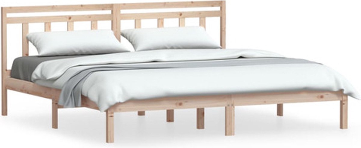 vidaXL - Bedframe - massief - hout - 180x200 - cm