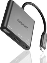 Répartiteur Sounix USB C - Adaptateur USB C vers USB - Hub USB C - 3 Ports - USB 3.0 - Zwart - UA43000X