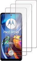 Screenprotector geschikt voor Motorola Moto E32 / E32s - Gehard Glas Beschermglas Tempered Glass Screen Protector - 3 Stuks