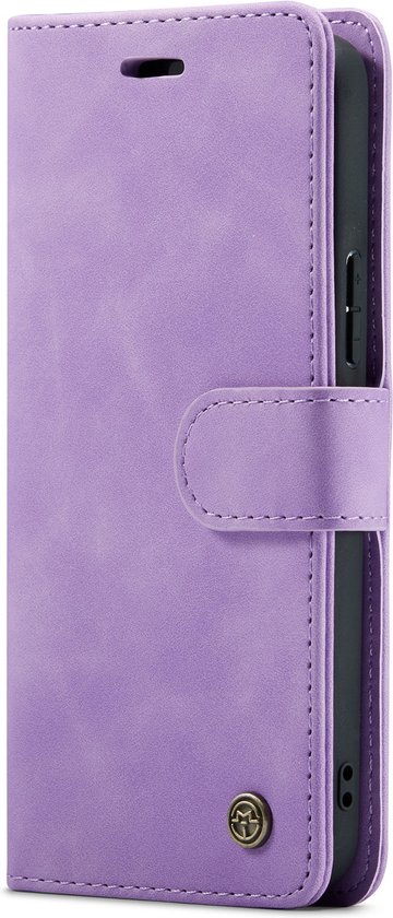 Coque Samsung Galaxy M23 Casemania Lilas Brillant - Etui Livre Magnétique 2 en 1