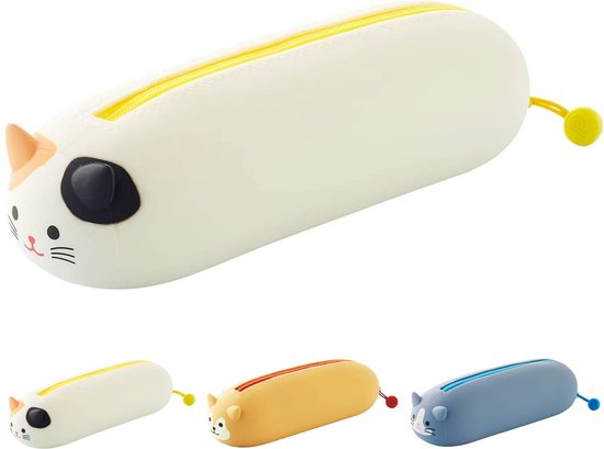 Among us Etui, Grote Capaciteit Dubbele Rits Etui, Lichtgewicht Potlood Pennenzak met Drie Vakken, Houder Briefpapier Organizer voor Studenten, Werk, Kantoor en Schoolmateriaal (A