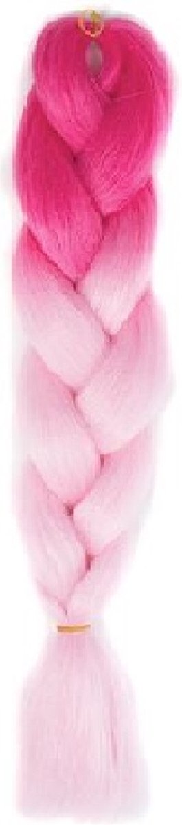 donker - licht - roze haar - vlecht - nephaar - invlechten - 60cm - roze in vlecht hair - braid