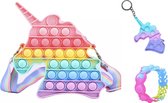3-Pack - Fidget Toys - Fidget - unicorn speelgoed - fidget speelgoed tas 18 x 17 cm - eenhoorn speelgoed - Roze