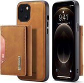 DG Ming - iPhone 14 Plus hoesje - 2 in 1 Magnetisch Portemonnee case - Bruin