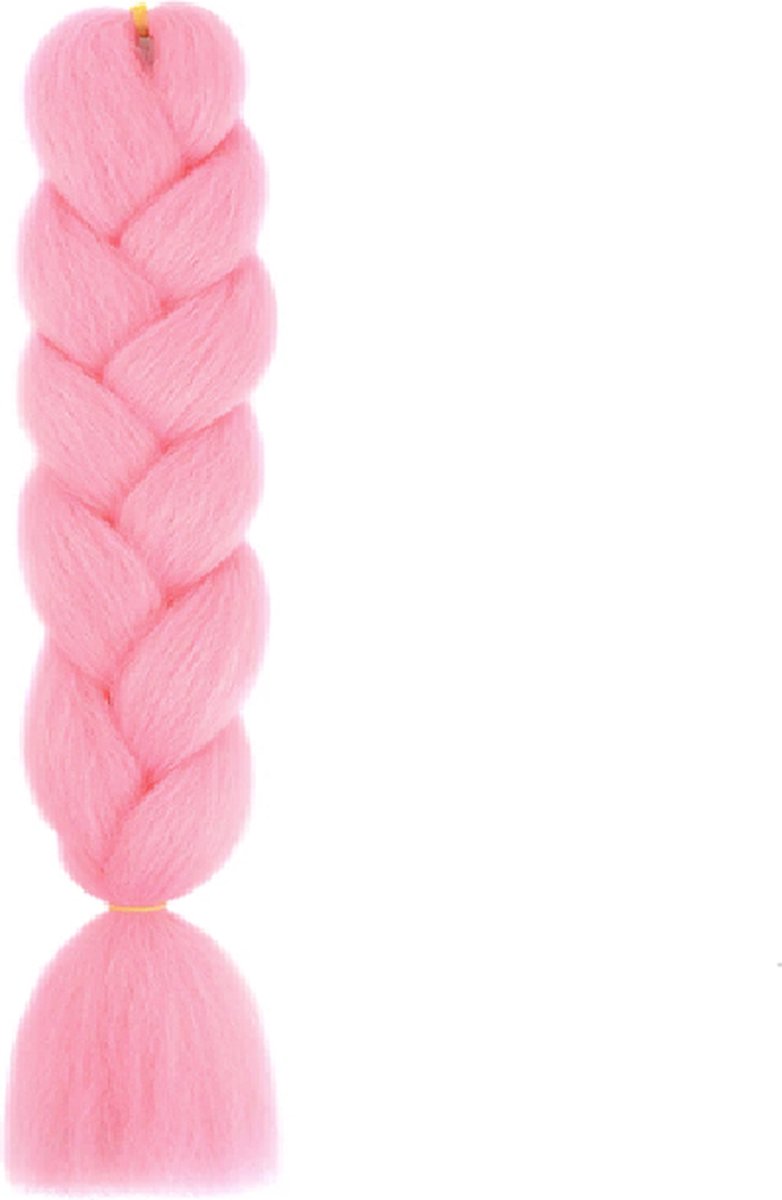 roze haar - vlecht - nephaar - invlechten - 60cm - roze in vlecht hair - braid