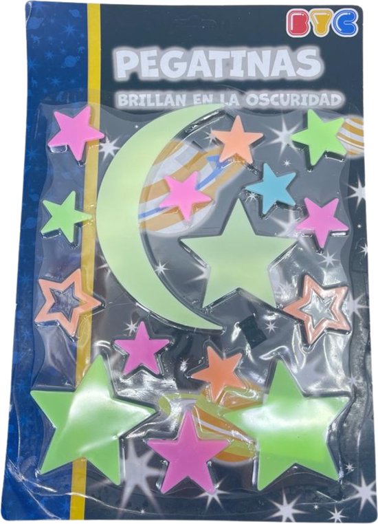 Glow in the dark sterren - Sterren & Maan Stickers - Kinderkamer - Lichtgevend - Muurstickers - Decoratie - Ster-editie