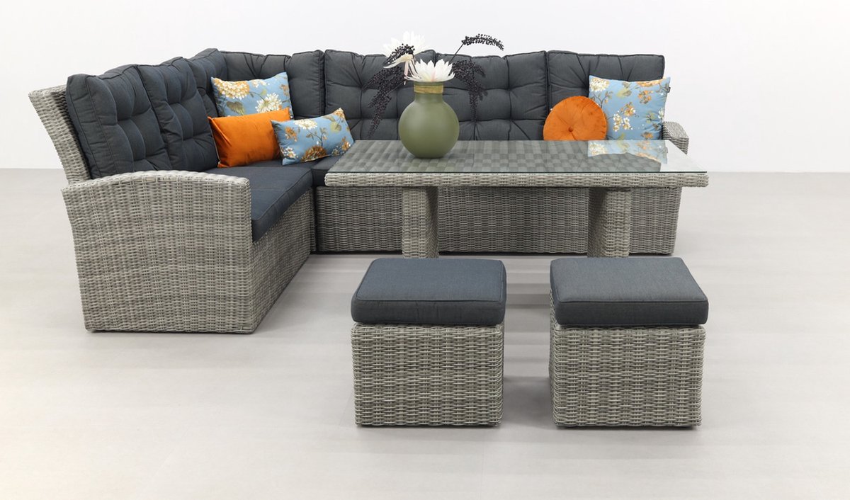 Lounge/diningset San Marino - Paloma grijs