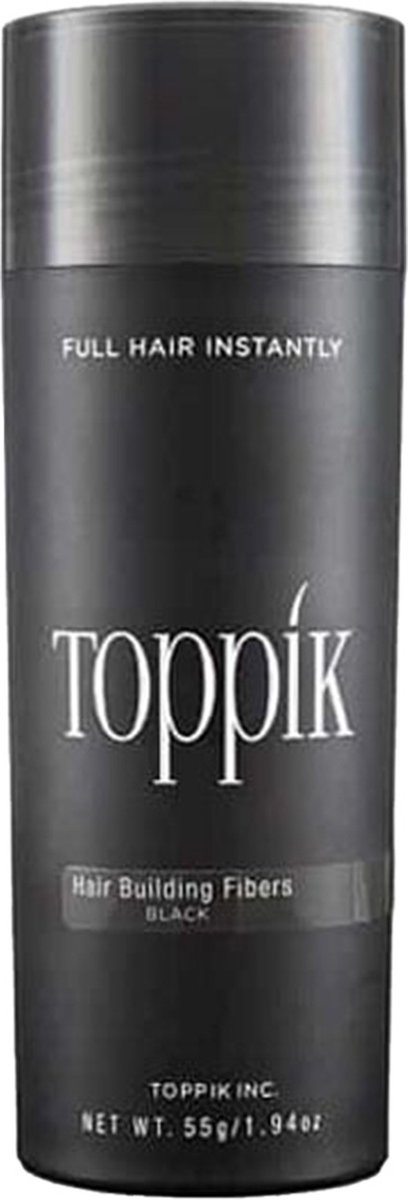 Toppik Hair Building Fibers Zwart - 55 gram - Cosmetische Haarverdikker - Verbergt haaruitval - Direct voller haar