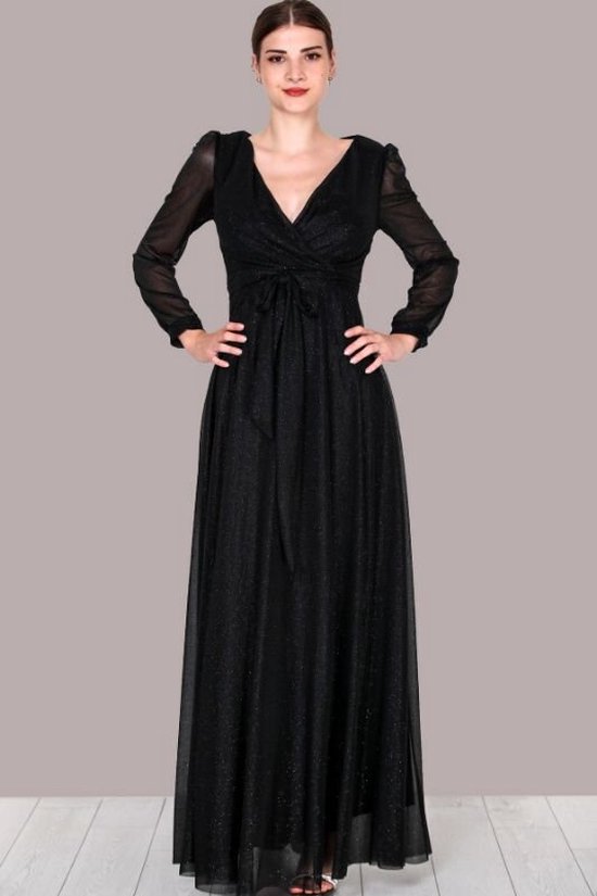 Bbonlinedress Elegante avondjurk voor bruiloft, kanten jurk, chiffon