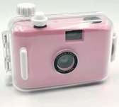 Narvie -herbruikbare camera met rol en waterdicht voor bruiloft of vakantie -Met film rol in kleur - Analoge Camera - Camera - Kleur roze / wit