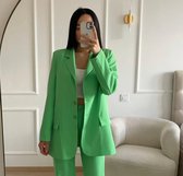 Lilly blazer groen maat M | dames blazer | oversized blazer | M