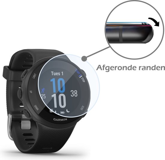 Garmin Forerunner 55 met afgeronde randen beschermglas.