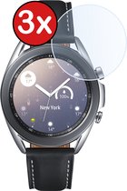 Screenprotector Geschikt voor Samsung Galaxy Watch 3 41 mm Screenprotector Glas Gehard Screen Cover - Screen Protector Geschikt voor Samsung Watch 3 (41 mm) Screenprotector Tempered Glass - 3 PACK