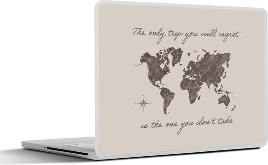 Foto: Laptop sticker 13 3 inch spreuken quotes the only trip you will regret is the one you don t take wereld 31x22 5cm laptopstickers laptop skin cover