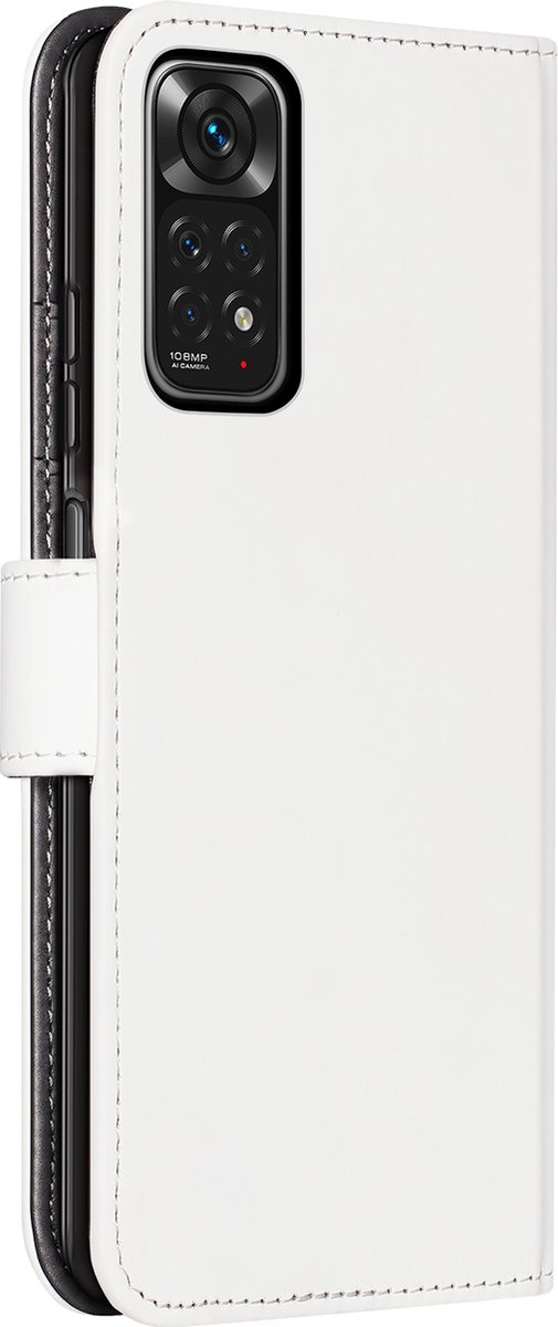 Book Cover Telefoonhoesje voor de Xiaomi Redmi Note 11 Pro 5G Wit met Pasjeshouder
