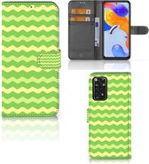 Telefoonhoesje Xiaomi Redmi Note 11 Pro 5G/4G Book Case Waves Green