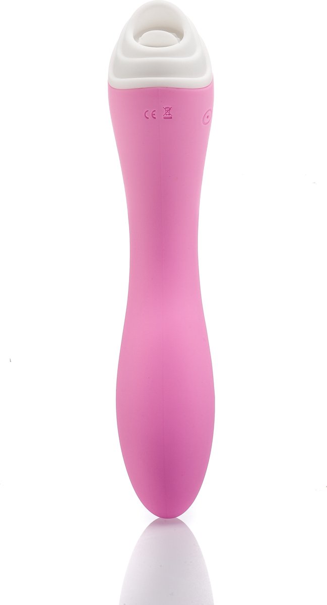 Goedkoopste ZENN - G-spot en clitoris stimulator, buigbaar, clitoris zuiger, 9 lik- en vibratiestanden, waterdicht, USB oplaadbaar, siliconen en ABS