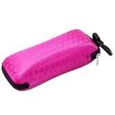 Fako Bijoux® - Brillenkoker - Hard Case - Met Clip - Honingraad - Roze