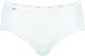 Witte midi slip met kanten boord aan de taille en beenopeningen.