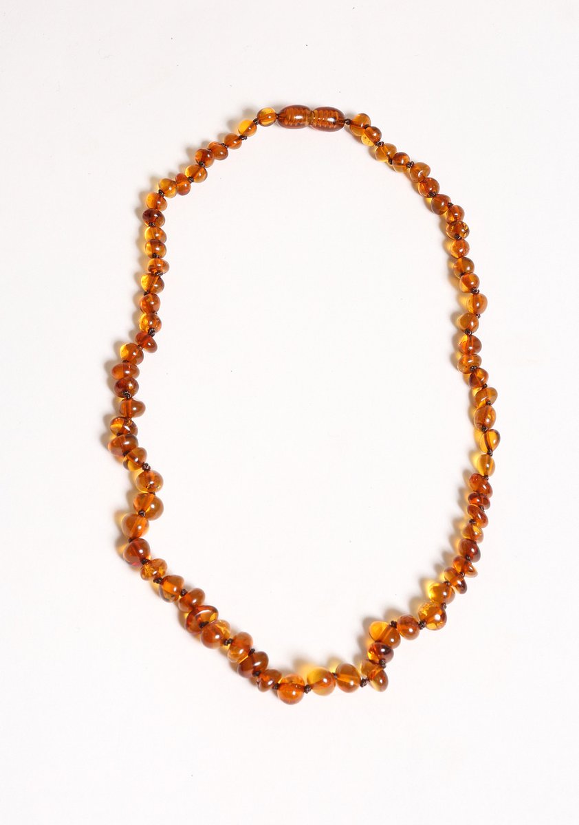 Coni barnsteen ketting kids Cognac 38 cm