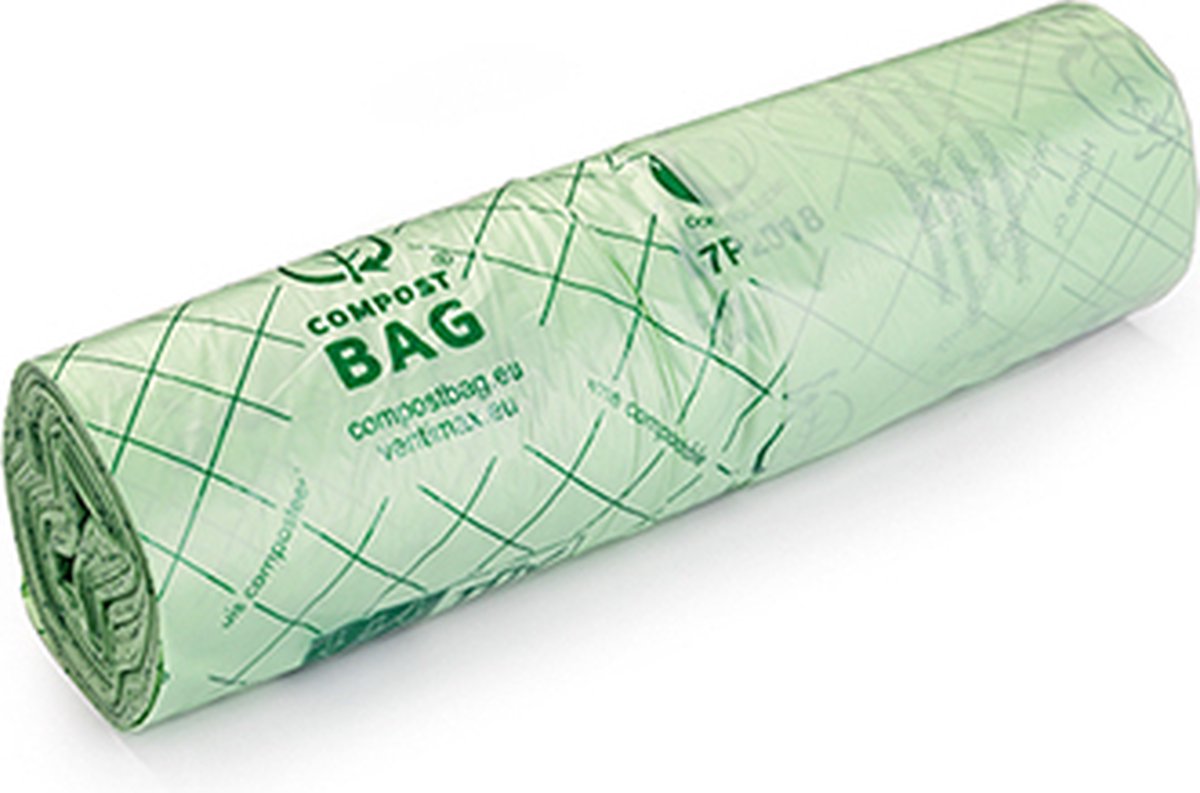 Goedkoopste Composteerbare afvalzakjes – 50L – Biologisch afbreekbaar – Europees gecertificeerd – Biobased materiaal