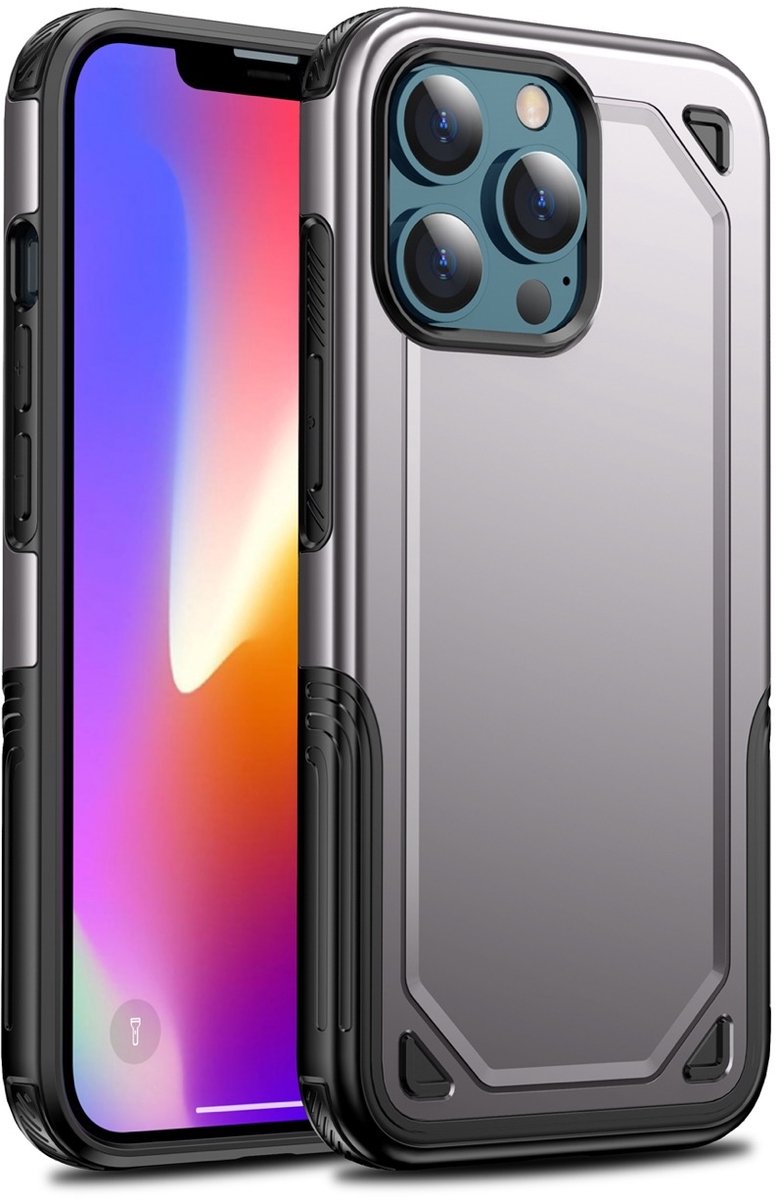 Extra Beschermend Hoesje geschikt voor iPhone 13 Pro Max - grijs