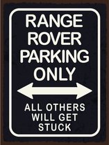 Wandbord Parking Only - Range Rover