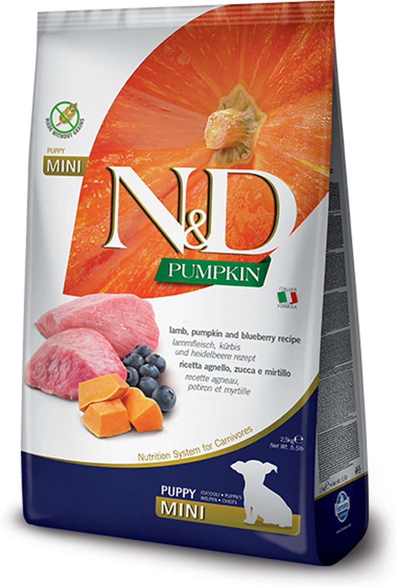 N&D N&D Pumpkin puppyvoeding Lam small breed 2,5 kg