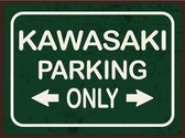 Wandbord Parking Only - Kawasaki