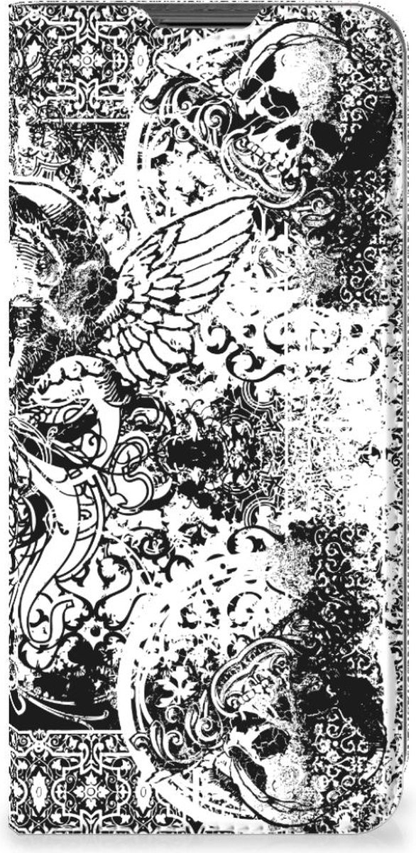 Mobiel BookCase Motorola Moto G22 Skulls Angel