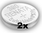 Bol.com RENATA 390 - SR1130SW - Zilveroxide Knoopcel - horlogebatterij - 1.55V -2 (TWEE) stuks aanbieding