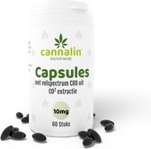 Cannalin CBD Capsules 10 mg - Full Spectrum - Ontstekingsremmend - met Bio Hennepolie - 60 stuks