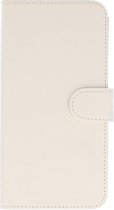 Bookstyle Wallet Case Hoesjes Geschikt voor HTC One mini M4 Wit