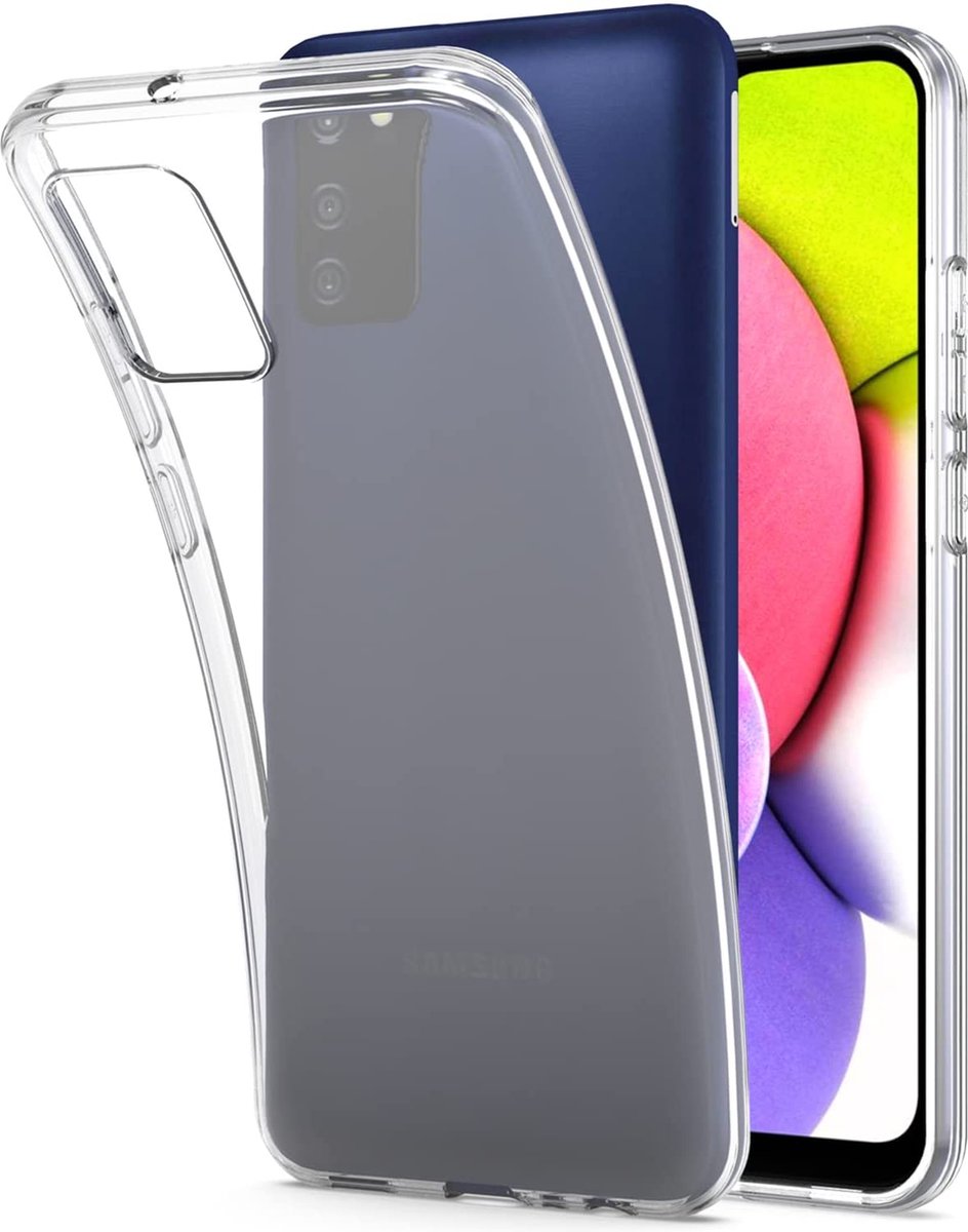 Flexibele achterkant Silicone hoesje transparant Geschikt voor: Samsung Galaxy A03S