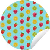 Tuincirkel Fruit - Patronen - Kleur - 60x60 cm - Ronde Tuinposter - Buiten